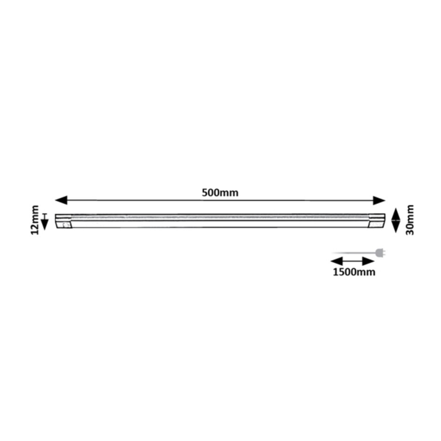 Rabalux - LED Dimmelhető konyhai pultvilágítás érzékelővel LED/8W/230V 3000K 50 cm