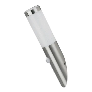 Rabalux 8266 - Kültéri lámpa érzékelővel INOX TORCH 1xE27/25W/230V IP44