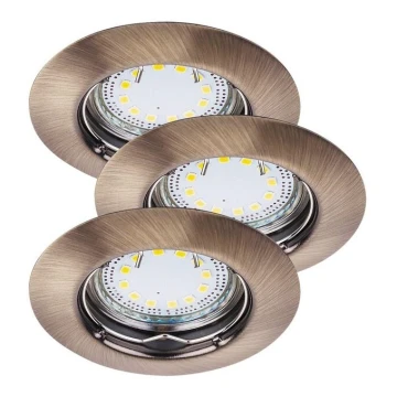 Rabalux - KÉSZLET 3xLED Beépíthető lámpa 3xGU10/3W/230V IP40