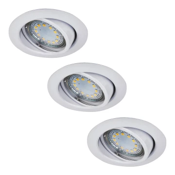 Rabalux - KÉSZLET 3xLED Beépíthető lámpa 3xGU10/3W/230V IP40