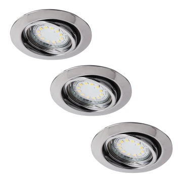 Rabalux - KÉSZLET 3xLED Beépíthető lámpa 3xGU10/3W/230V IP40