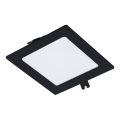 Rabalux - LED Beépíthető lámpa LED/6W/230V 12x12 cm fekete