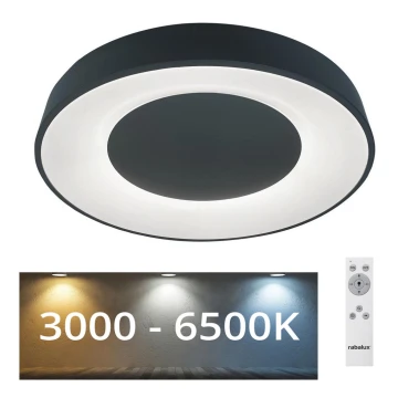 Rabalux - LED Dimmelhető mennyezeti lámpa LED/38W/230V fekete + távirányító 3000-6500K