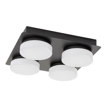 Rabalux - LED Mennyezeti fürdőszobai lámpa 4xLED/5,2W/230V IP44 fekete