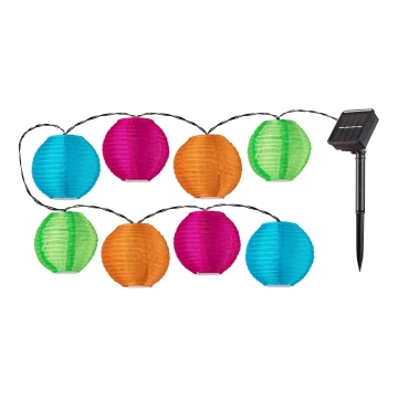 Rabalux - LED Napelemes lánc 8xLED/0,48W/1,2V 4,3 m IP44