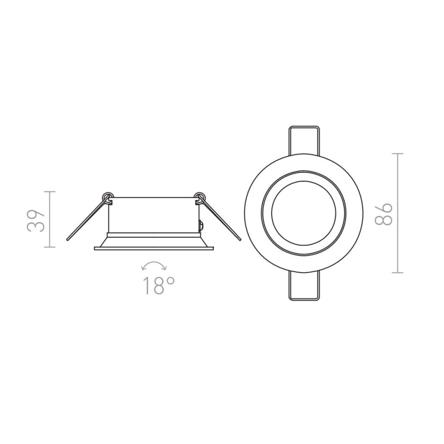 RED - Design Rendl - R11738 - Beépíthető lámpa SOBER 1xGU10/50W/230V fehér