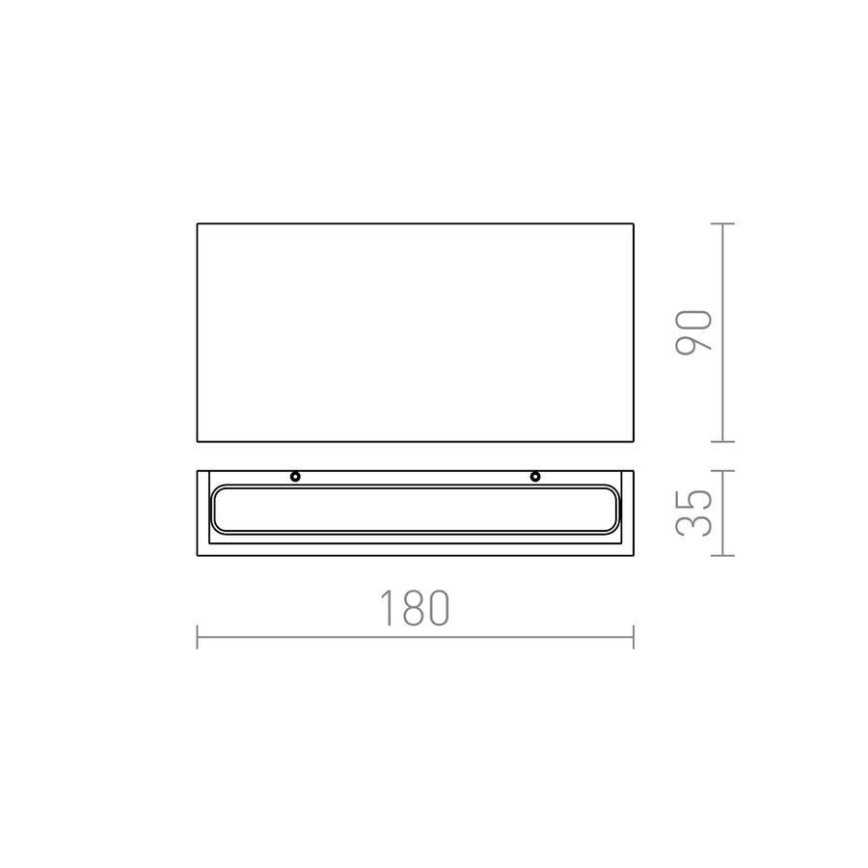 RED - Design Rendl - R12573 - LED Kültéri fali lámpa TORINO 2xLED/5W/230V IP54