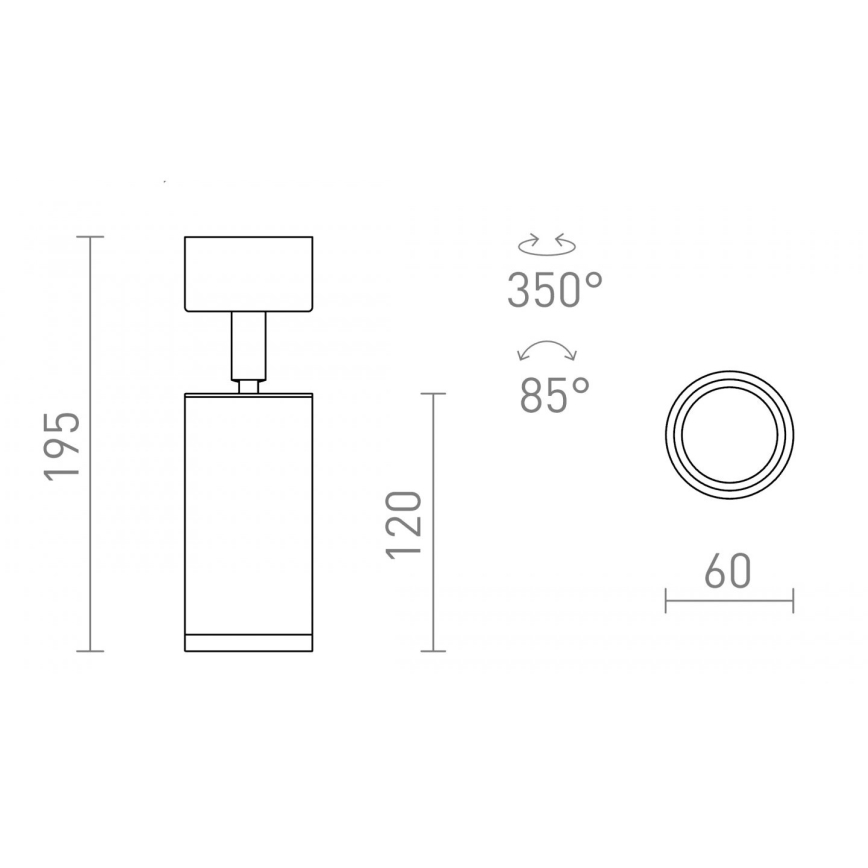 RED - Design Rendl - R13363 - Spotlámpa BELENOS 1xGU10/9W/230V