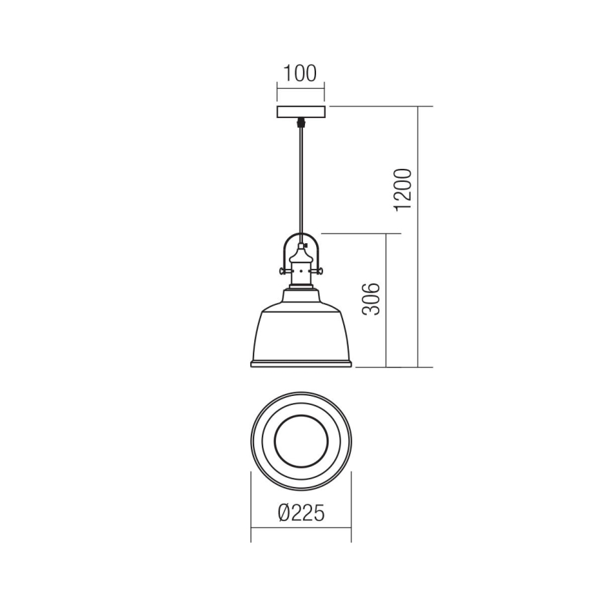 Redo 01-1384 - Csillár zsinóron LARRY 1xE27/42W/230V