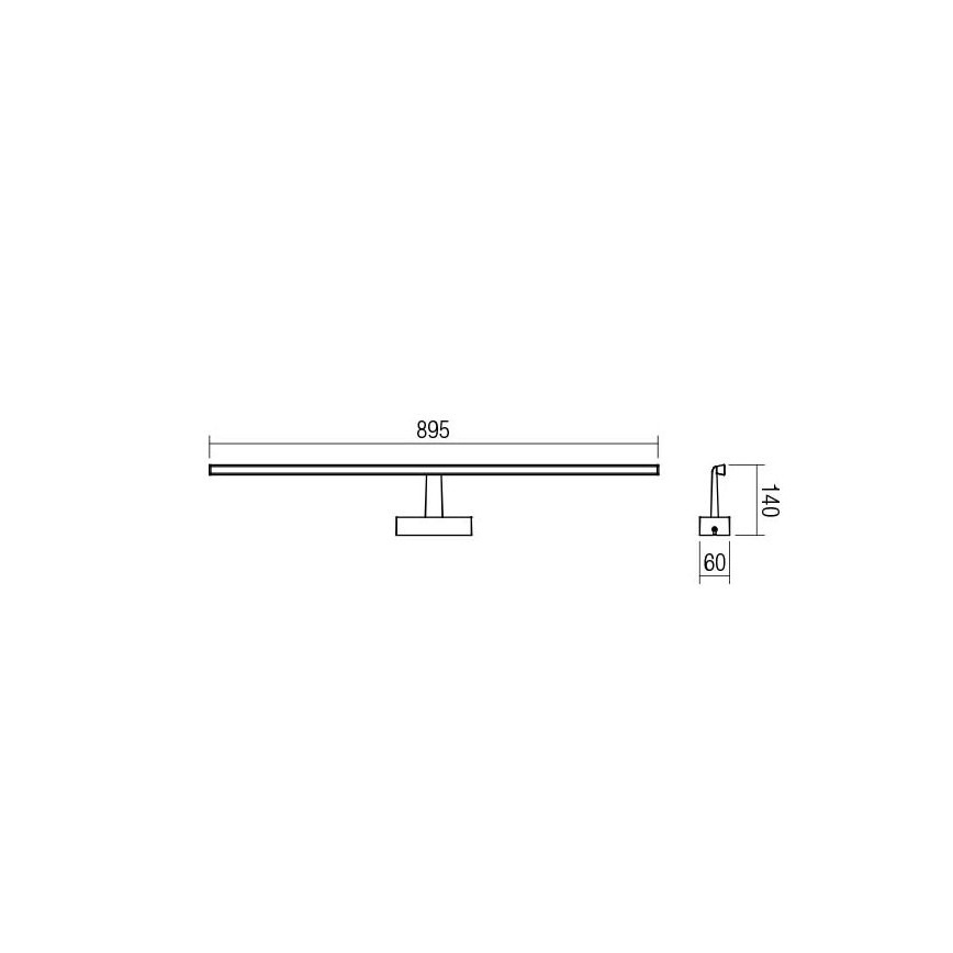 Redo 01-1678 - LED Fürdőszobai tükörmegvilágító NEPTUNE 1xLED/18W/230V IP44