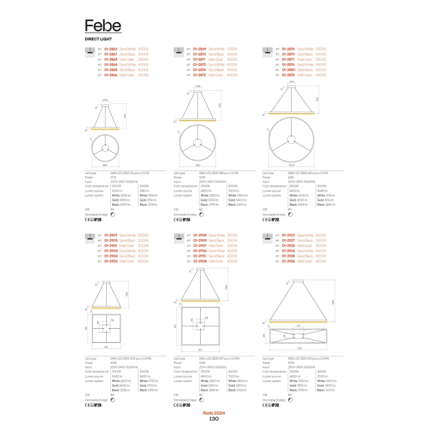 Redo 01-2837 - LED Dimmelhető fali lámpa FEBE LED/24W/230V fekete