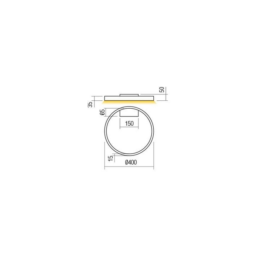 Redo 01-2837 - LED Dimmelhető fali lámpa FEBE LED/24W/230V fekete