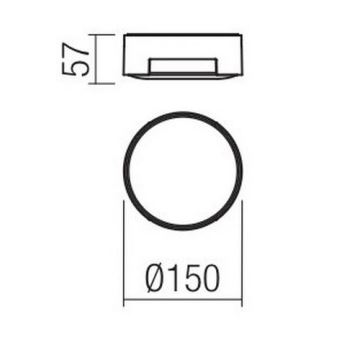 Redo 90004 - LED Kültéri mennyezeti lámpa SKOR LED/12W/230V IP54 barna