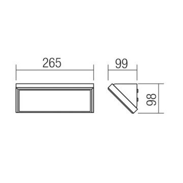 Redo 90159 - LED Kültéri fali lámpa MAKO 1xLED/12W/230V IP65