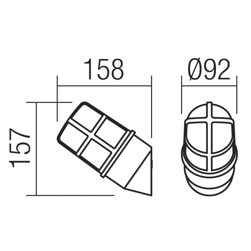 Redo 90202 - Kültéri fali lámpa TRITON 1xE27/28W/230V IP54 réz