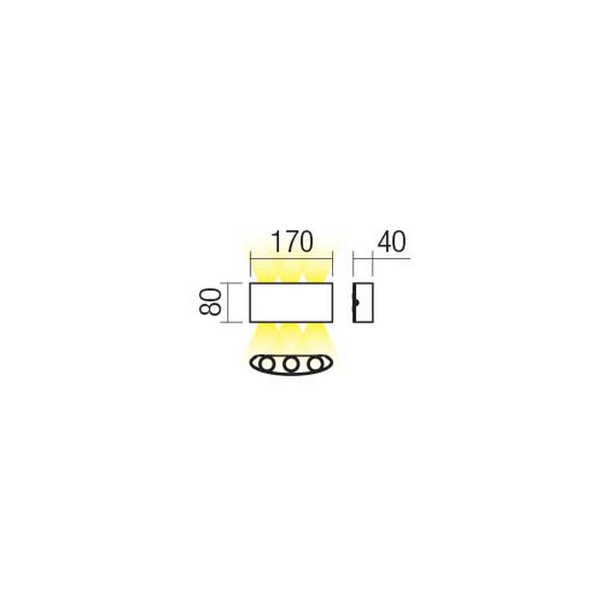 Redo 90225 - LED Kültéri fali lámpa FABO LED/6W/230V 3000K IP54 fehér