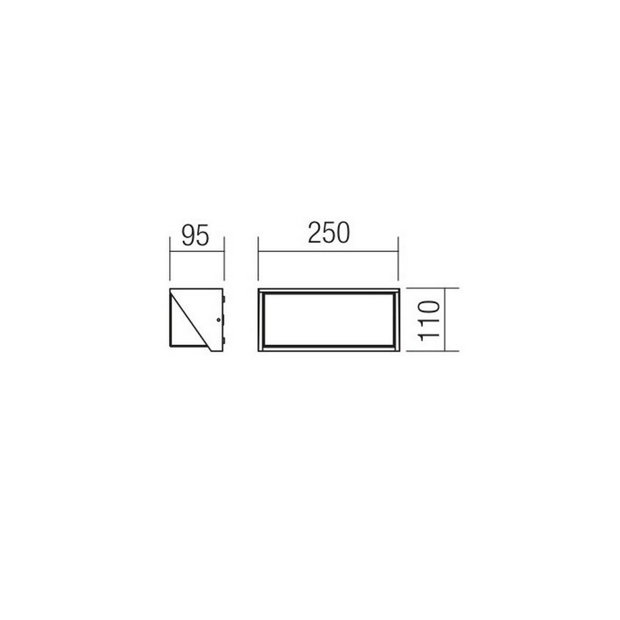 Redo 90238 - LED Kültéri fali lámpa SPECTRA LED/17W/230V IP54 szürke