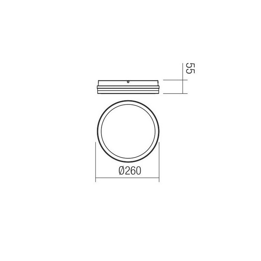 Redo 90290 - LED Kültéri mennyezeti lámpa érzékelővel ISOLA LED/24W/230V 3000/4000/6500K IP54