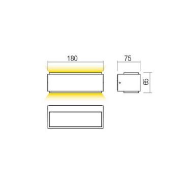 Redo 90400 - LED Kültéri fali lámpa DASH LED/9W/230V 4000K IP65 fehér