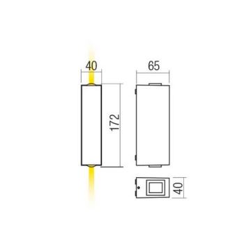 Redo 90422 - LED Kültéri fali lámpa ACE LED/5,84W/230V 4000K IP54 antracit