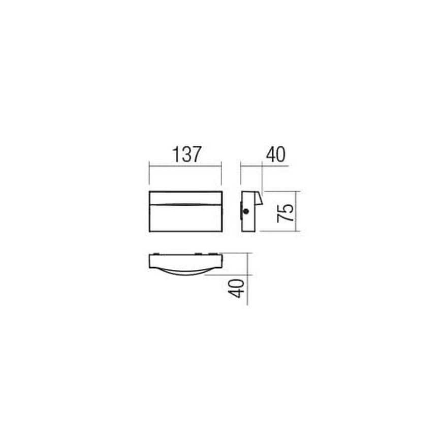 Redo 90426 - LED Kültéri fali lámpa POLIFEMO LED/8W/230V IP65 antracit