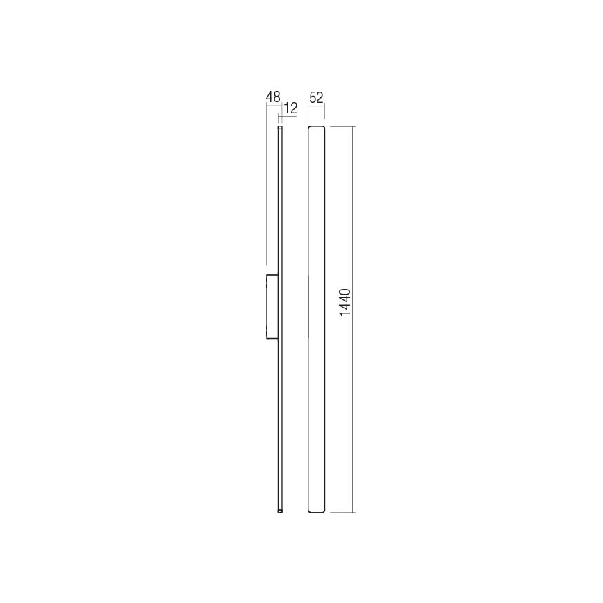 Redo 90432 - LED Kültéri fali lámpa REFLEXA LED/24W/230V 3000K 144 cm IP54 fehér