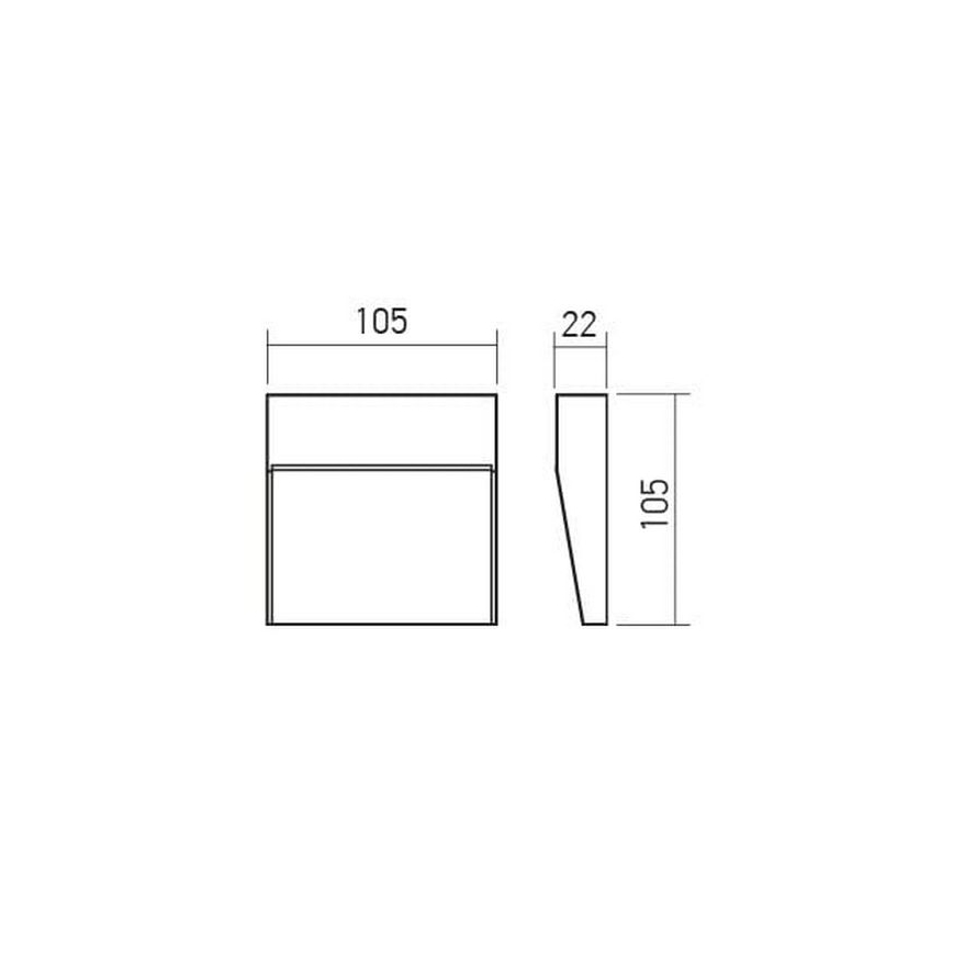 Redo 90475 - LED Kültéri fali lámpa LANDER LED/3W/230V IP54 antracit