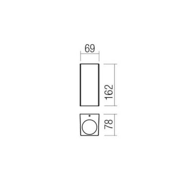 Redo 90530 - LED Kültéri fali lámpa BRIO LED/10W/230V 3000K IP54 antracit