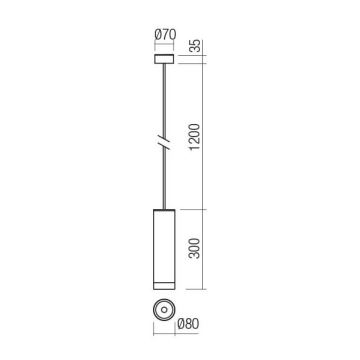 Redo 90572 - LED Kültéri függeszték KLOU LED/9W/230V IP54 barna