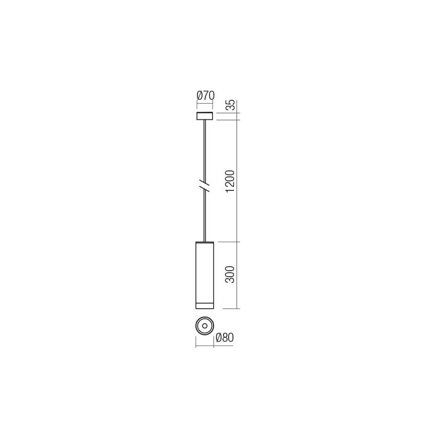 Redo 90572 - LED Kültéri függeszték KLOU LED/9W/230V IP54 barna