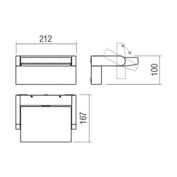 Redo 90584 - LED Kültéri fali lámpa FLIP LED/20W/230V CRI 90 3000K IP54 antracit