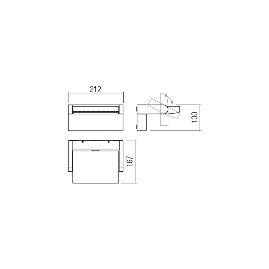 Redo 90584 - LED Kültéri fali lámpa FLIP LED/20W/230V CRI 90 3000K IP54 antracit