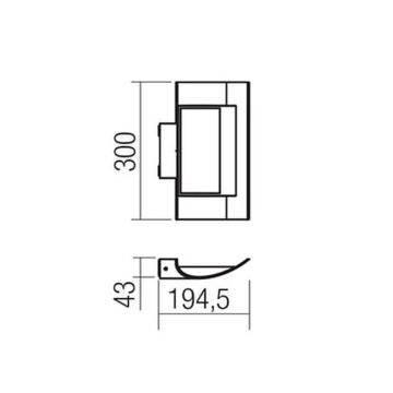 Redo 9112 - LED Kültéri fali lámpa VELA LED/24W/230V IP54