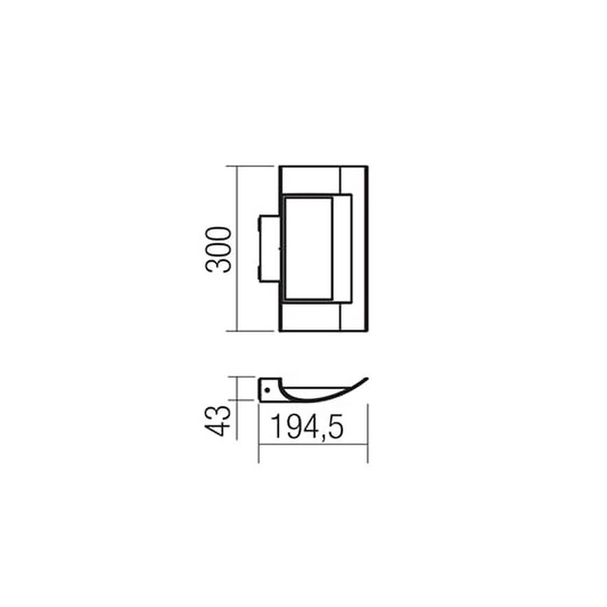 Redo 9112 - LED Kültéri fali lámpa VELA LED/24W/230V IP54