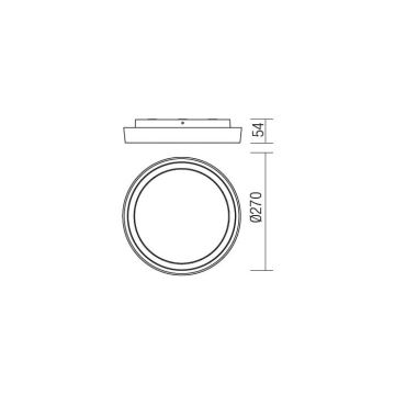 Redo 9180 - LED Kültéri mennyezeti lámpa BEZEL LED/25W/230V IP54 fehér