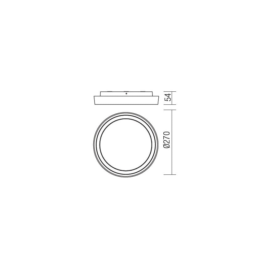 Redo 9180 - LED Kültéri mennyezeti lámpa BEZEL LED/25W/230V IP54 fehér