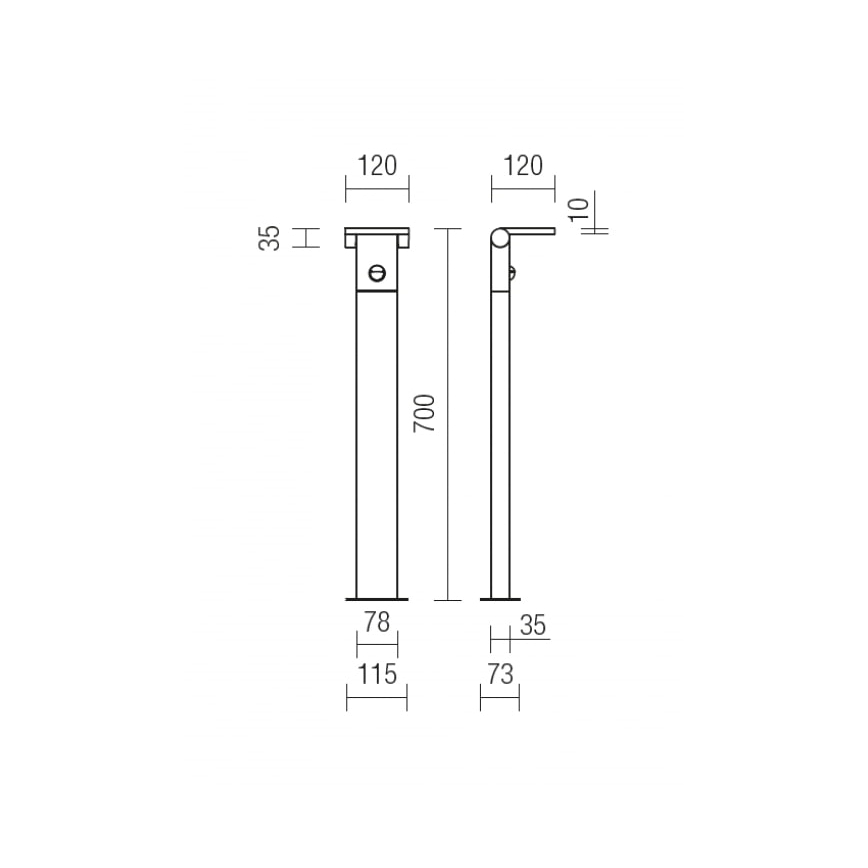 Redo 9697 - LED Kültéri lámpa érzékelővel VARIAL LED/10W/230V IP54 barna