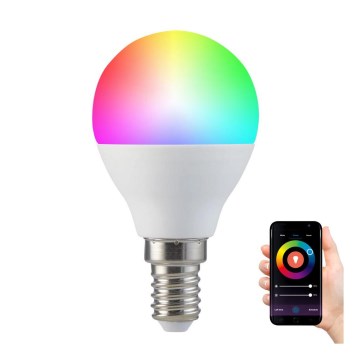 RGB LED Dimmelhető izzó G45 E14/5,5W/230V 3000-6500K Wi-fi Tuya