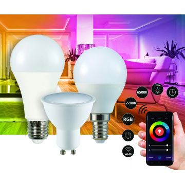 RGBW LED Dimmelhető izzó G45 GU10/5,5W/230V 2700-6500K Wi-Fi Tuya