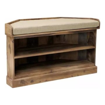 Sarok cipősszekrény RAMI 60x105 cm tömör fa/rózsafa