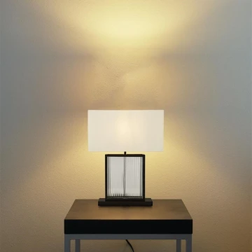 Searchlight - Asztali lámpa CLARENDON 1xE27/60W/230V fekete