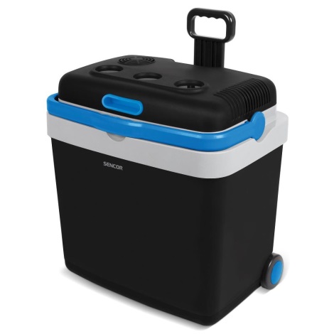 Sencor - Hordozható autós hűtőszekrény 33 l 60W/12V/230V fekete