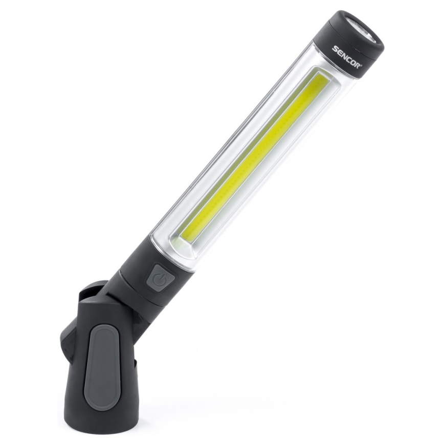 Sencor - LED Zseblámpa LED/3W/COB + LED/1W/4xAAA