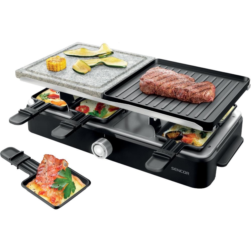 Sencor - Raclette grill kiegészítőkkel 1400W/230V