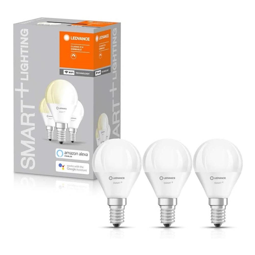 SET 3x LED Dimmelhető izzó SMART + E14/5W/230V 2700K Wi-Fi - Ledvance