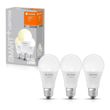 SET 3x LED Dimmelhető izzó SMART + E27 / 9W / 230V 2700K Wi-Fi - Ledvance