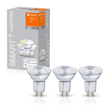 SET 3x LED Dimmelhető izzó SMART + GU10 / 5W / 230V 2700K Wi-Fi - Ledvance