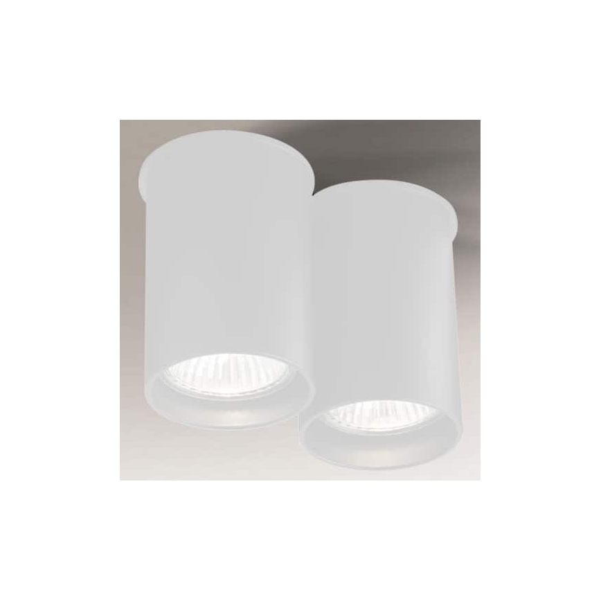 Shilo - Mennyezeti lámpa 2xGU10/15W/230V 9 cm fehér