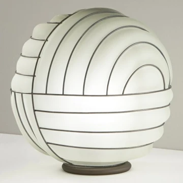 SIRU - Asztali lámpa CARTESIO 1xE27/60W/230V barna/fehér Velencei üveg