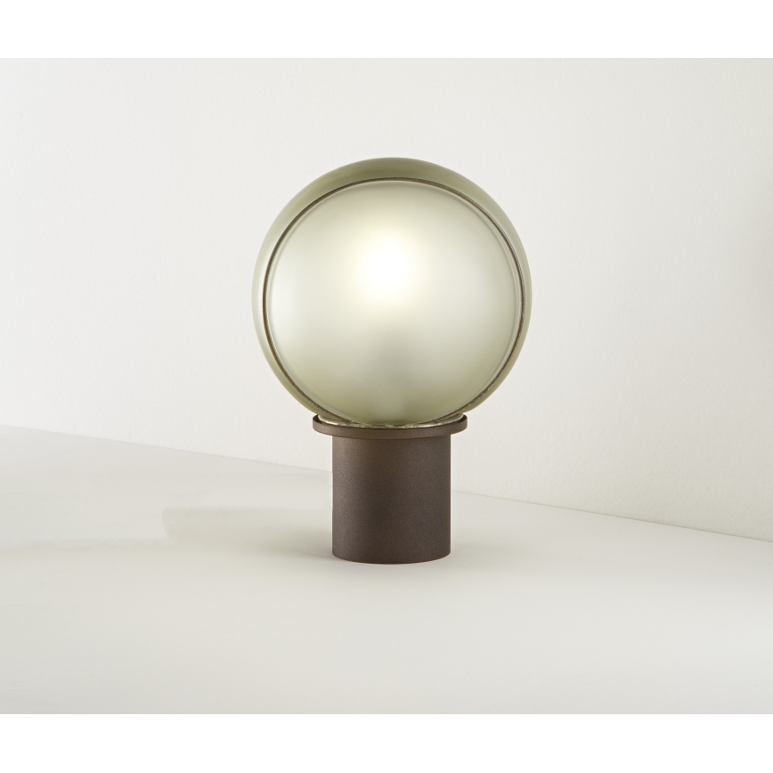 SIRU - Asztali lámpa FLORET 1xE14/40W/230V barna/szürke Velencei üveg